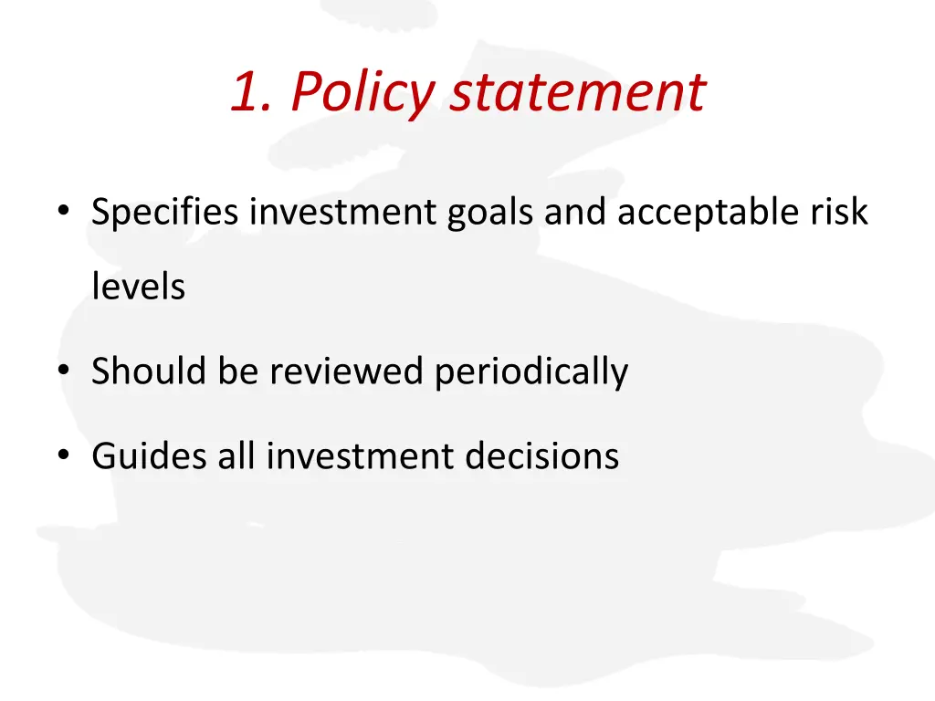 1 policy statement