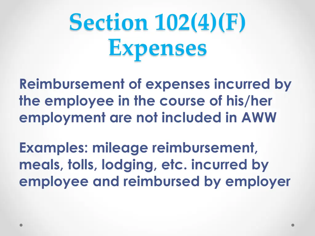 section 102 4 f expenses