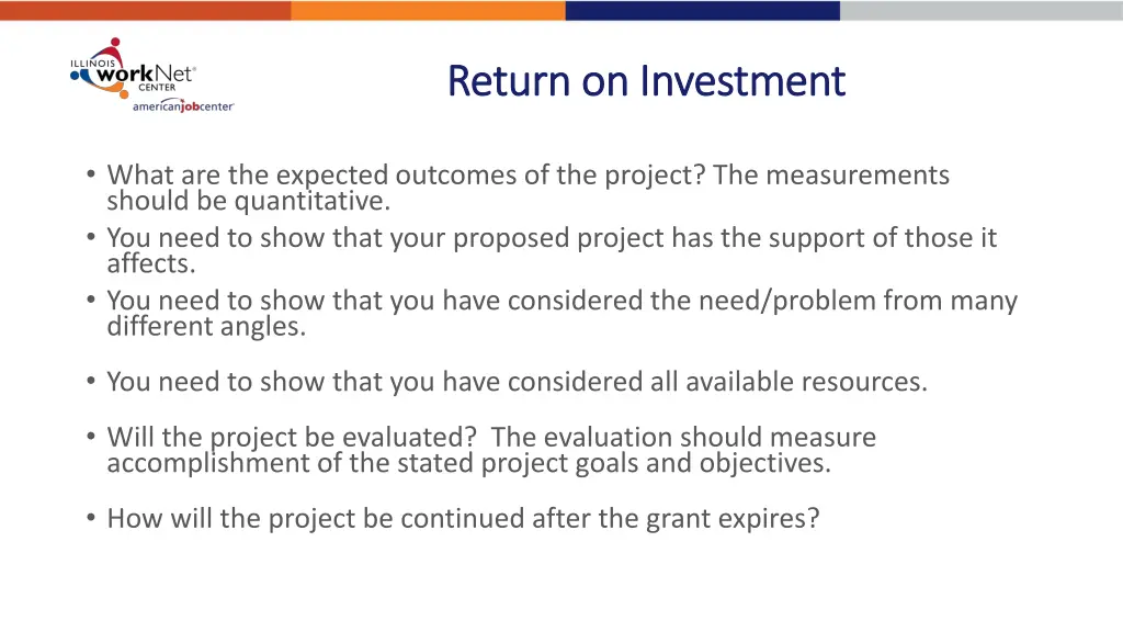 return on investment return on investment