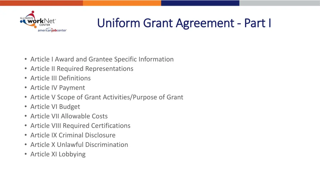 uniform grant agreement uniform grant agreement
