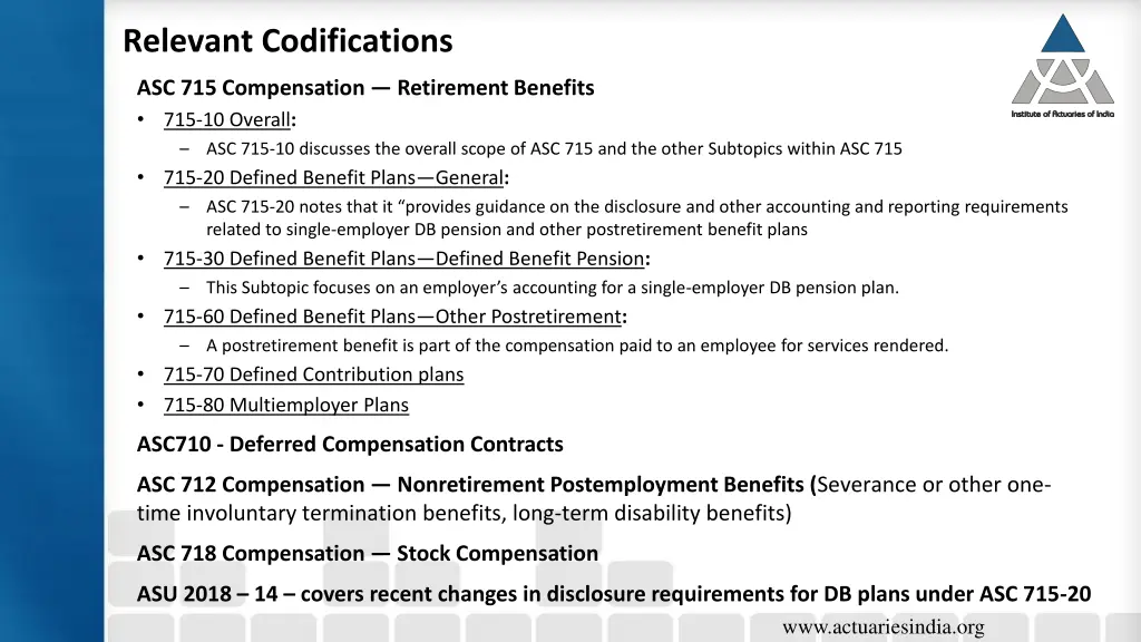 relevant codifications 1