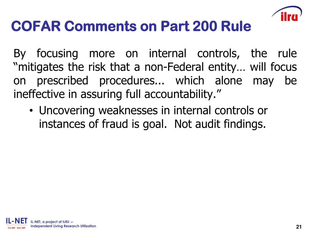 cofar comments on part 200 rule cofar comments
