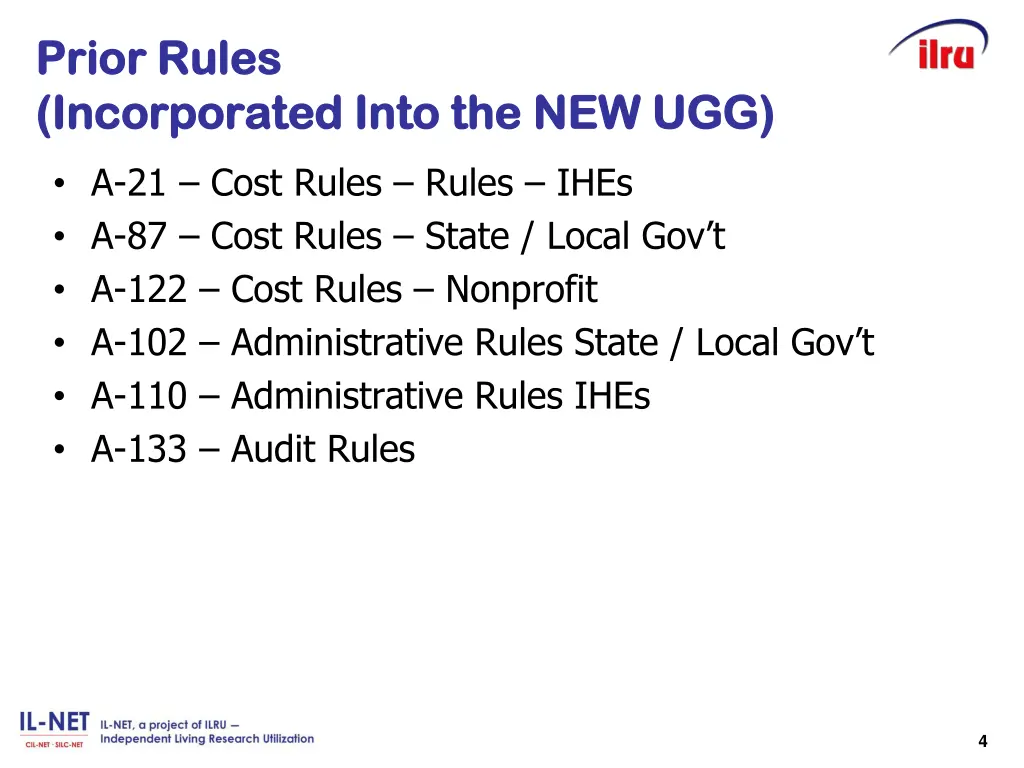 prior rules prior rules incorporated into