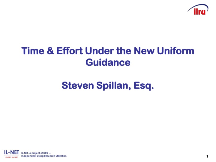 time effort under the new uniform time effort
