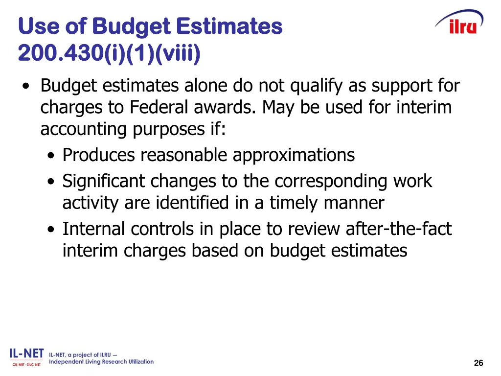 use of budget estimates use of budget estimates
