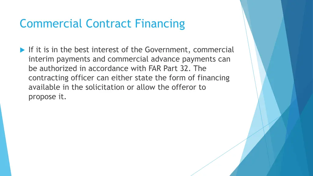 commercial contract financing