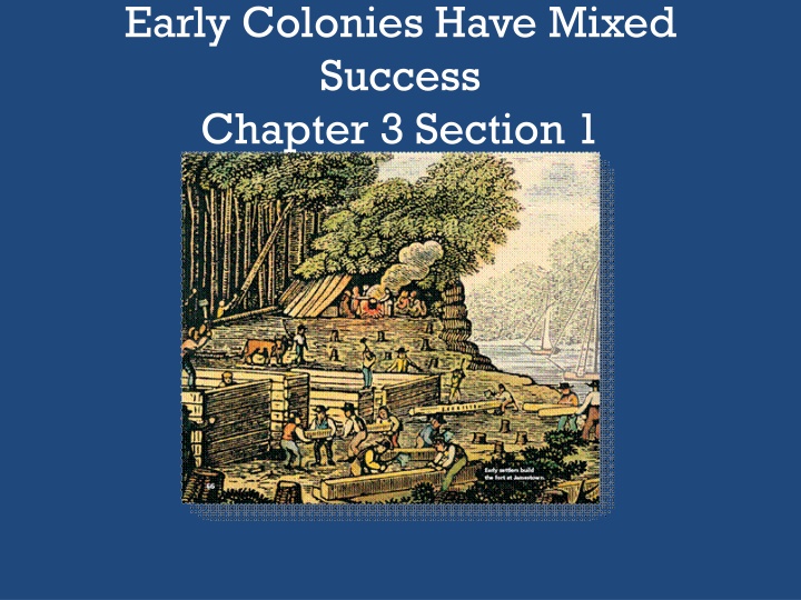 early colonies have mixed success chapter