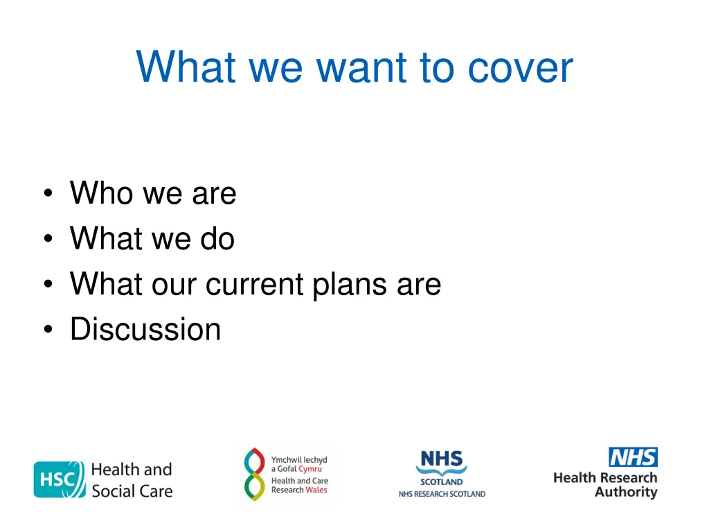 what we want to cover