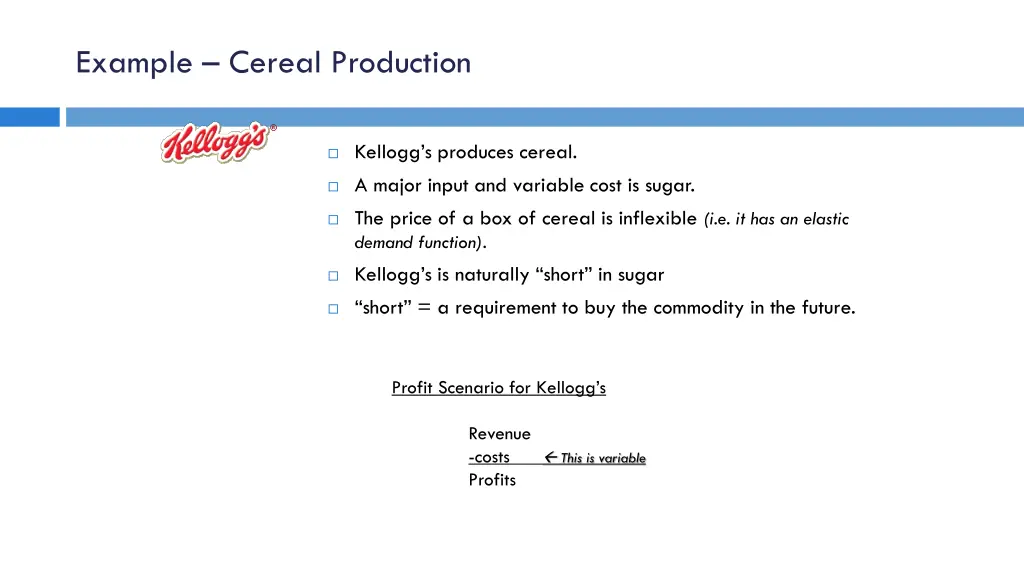 example cereal production