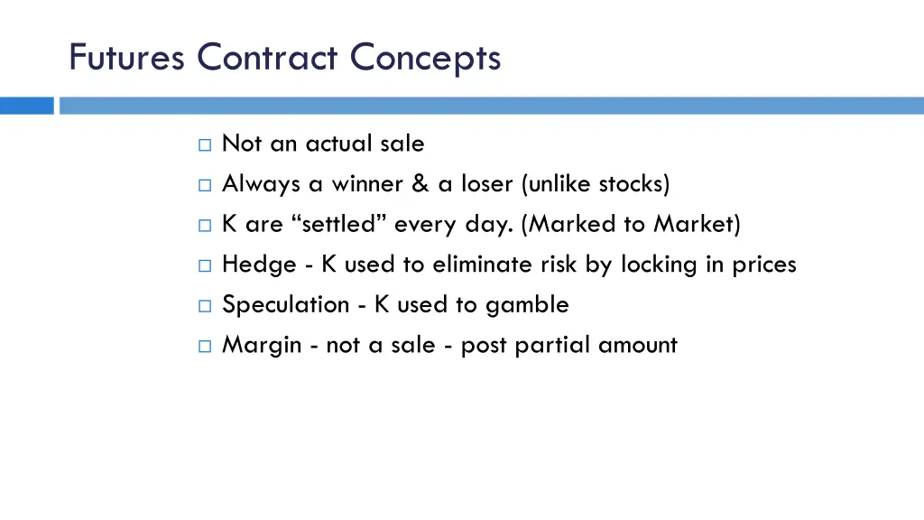 futures contract concepts