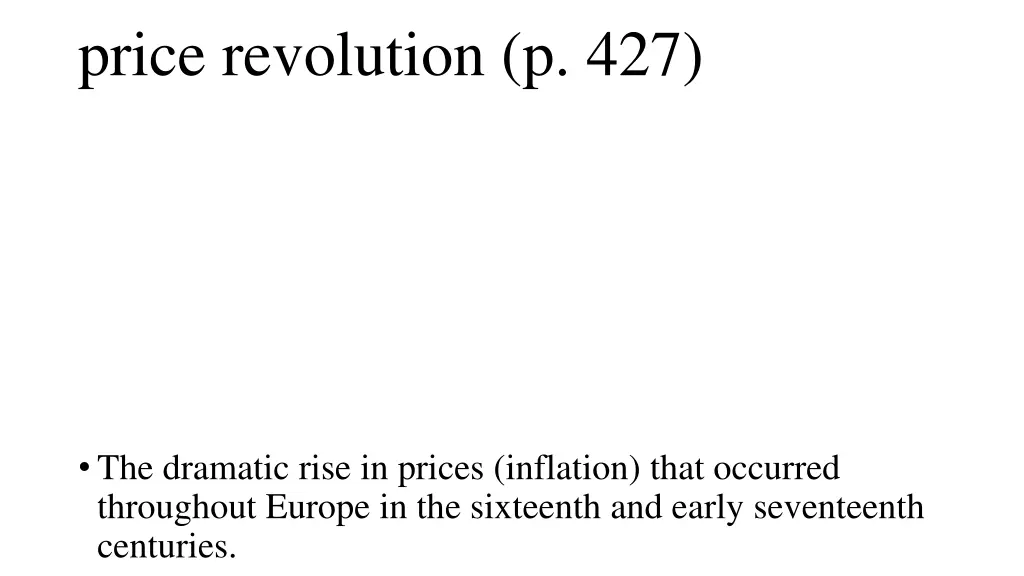 price revolution p 427