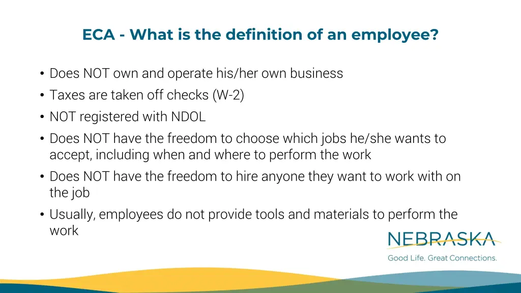 eca what is the definition of an employee