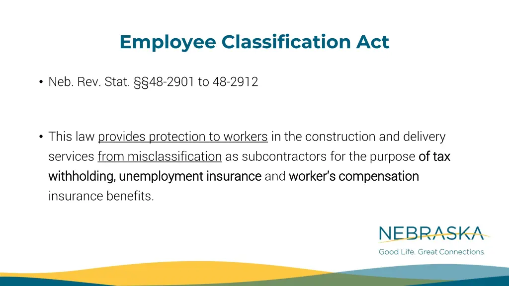 employee classification act