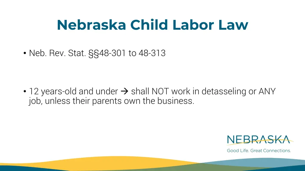 nebraska child labor law