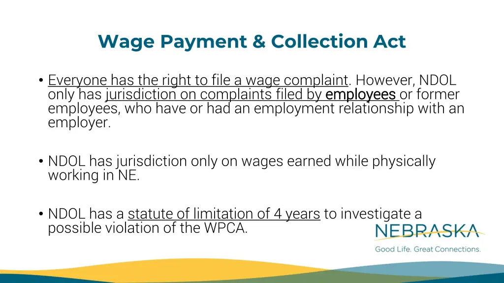 wage payment collection act 1