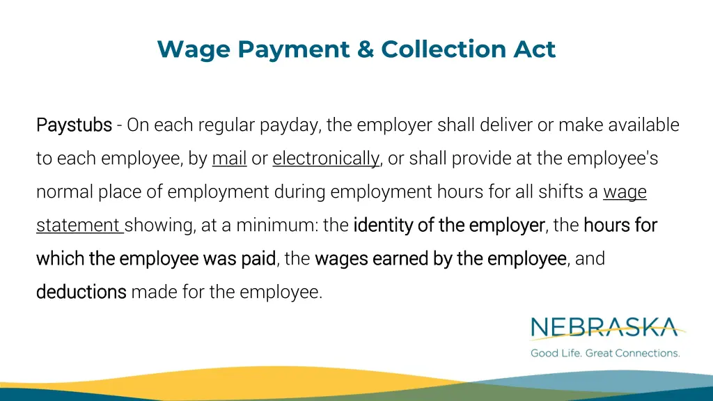 wage payment collection act 5