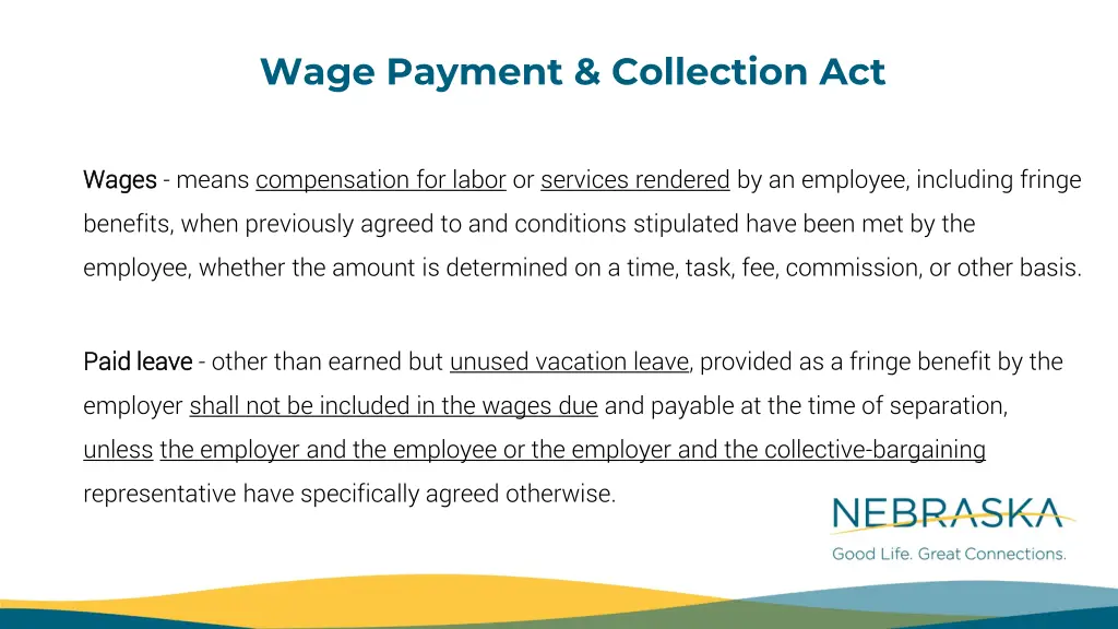 wage payment collection act 7