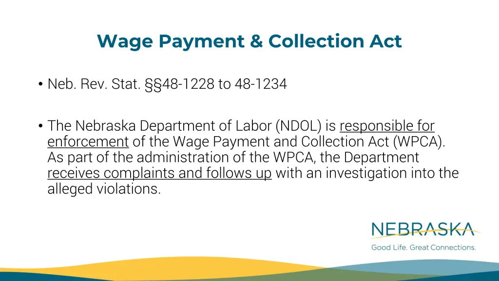 wage payment collection act