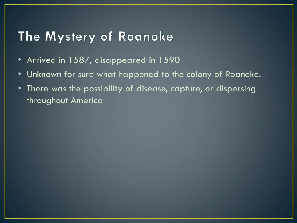 the mystery of roanoke