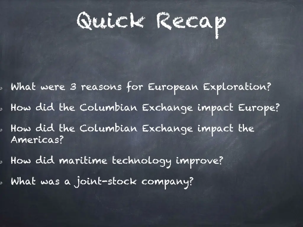 quick recap