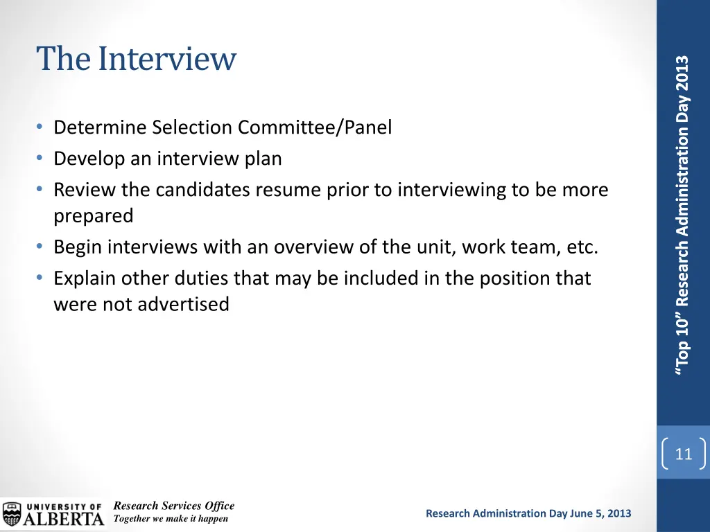 the interview