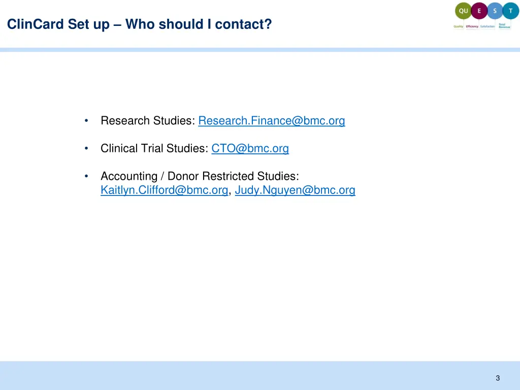 clincard set up who should i contact