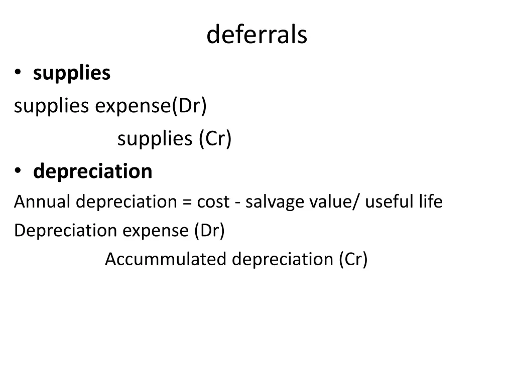 deferrals 1