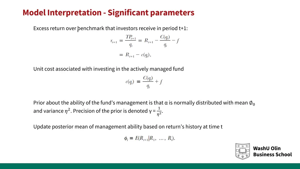 model interpretation significant parameters 1