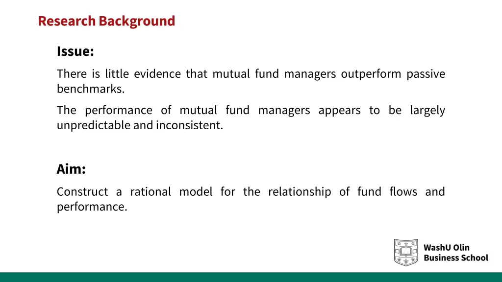 research background
