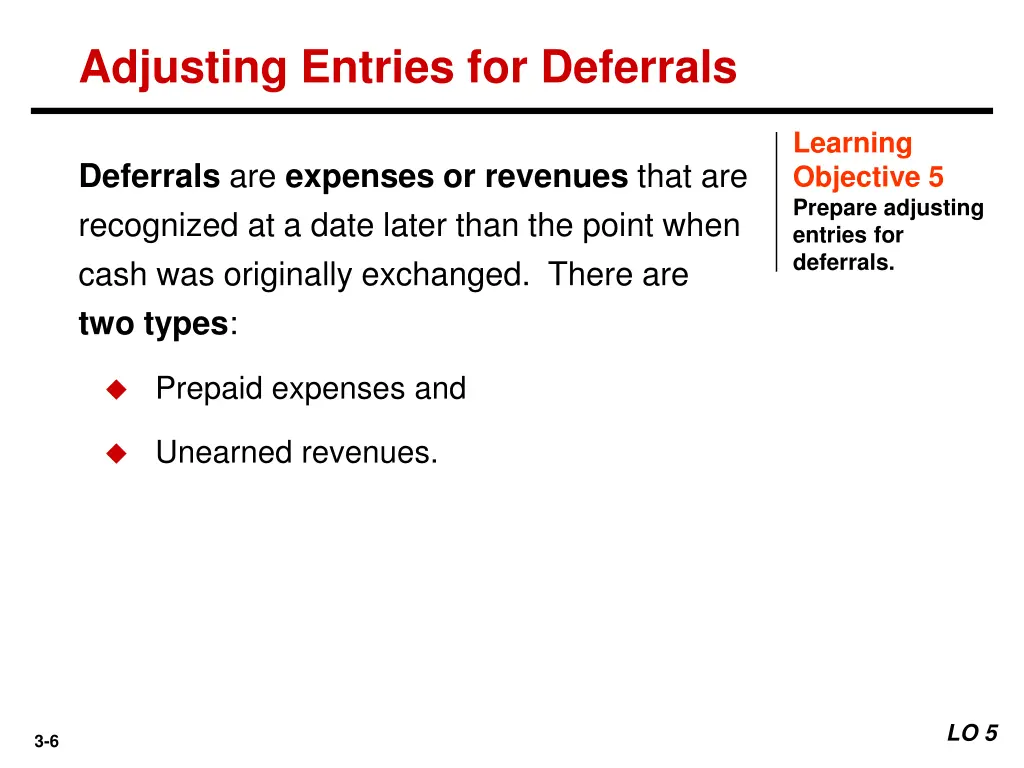 adjusting entries for deferrals