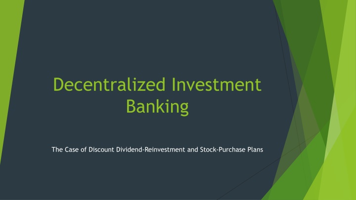 decentralized investment banking