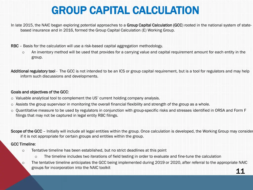 group capital calculation group capital