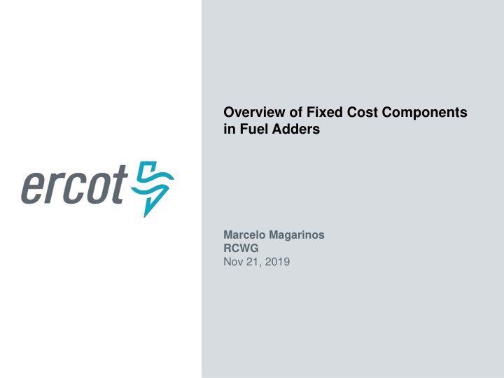overview of fixed cost components in fuel adders