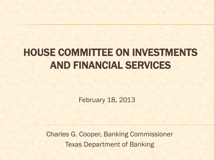 house committee on investments house committee