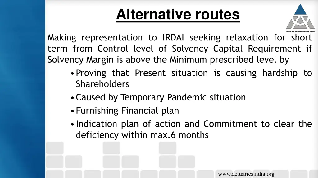 alternative routes