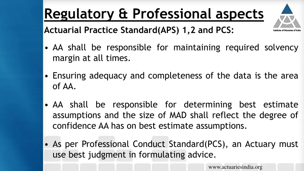 regulatory professional aspects actuarial 5