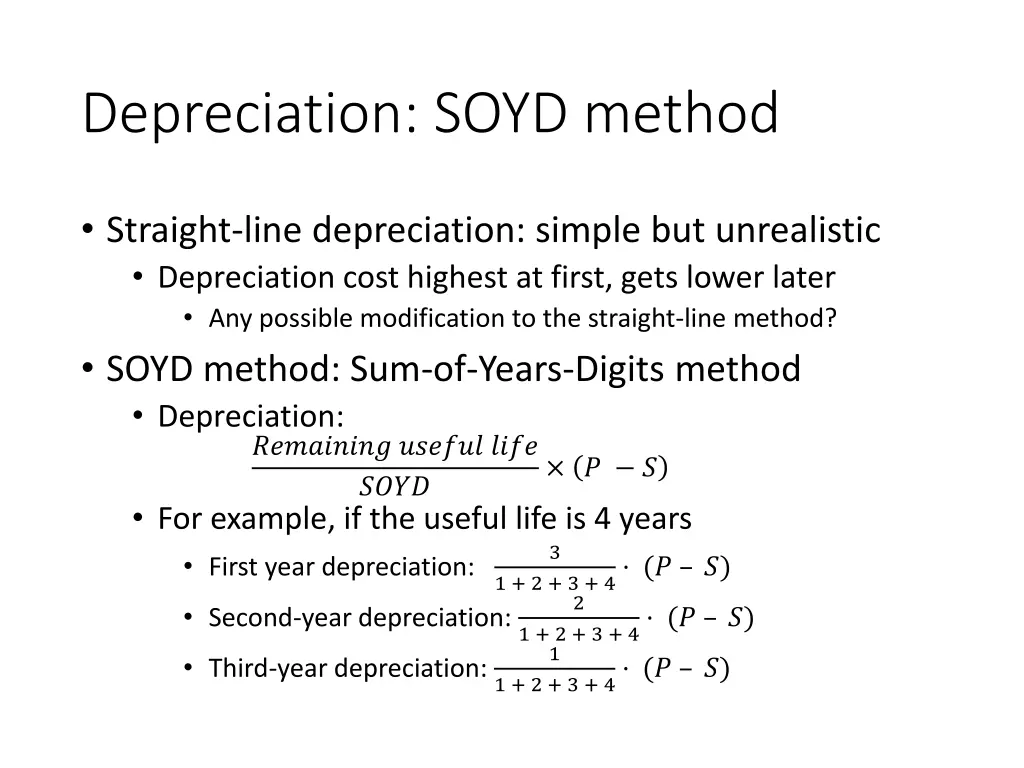 depreciation soyd method