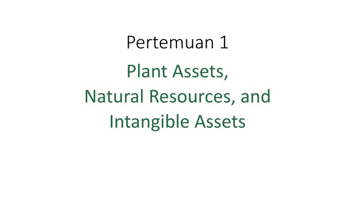 pertemuan 1 plant assets natural resources