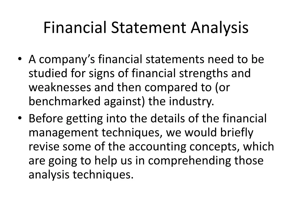 financial statement analysis 1