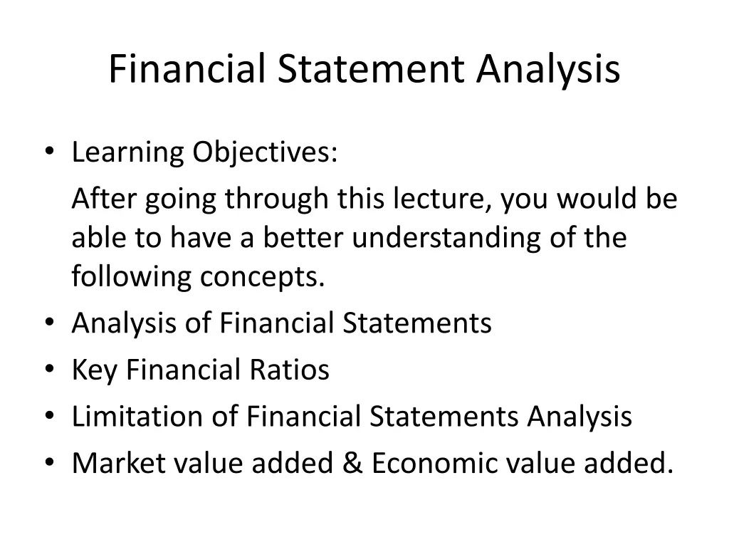 financial statement analysis