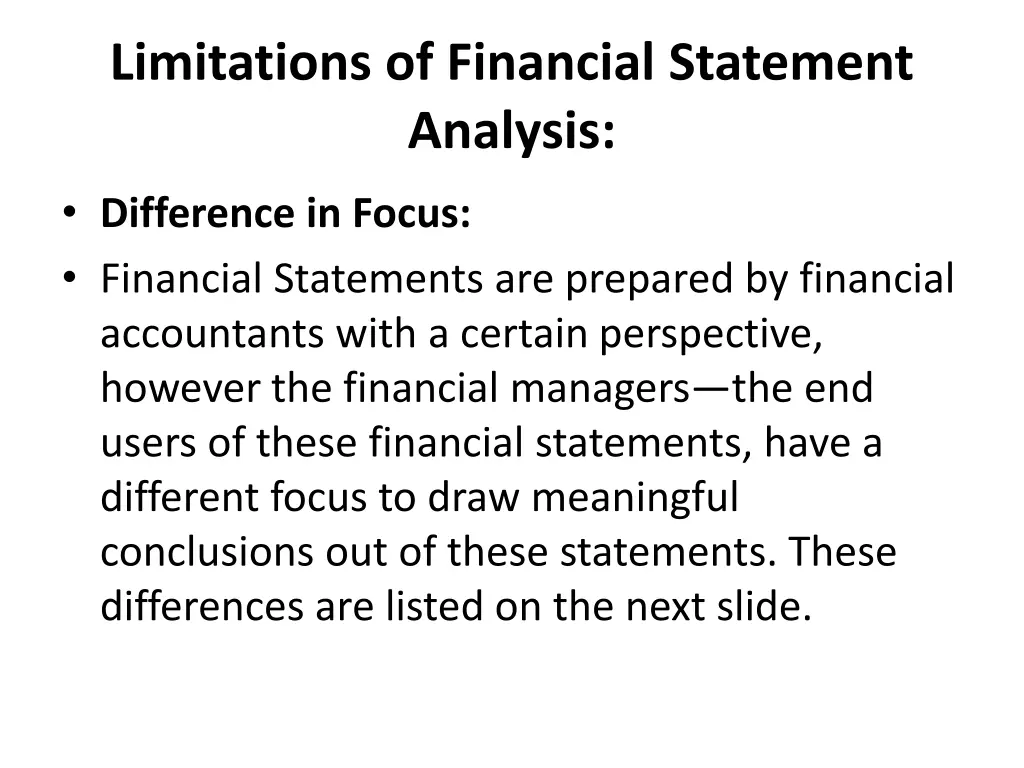 limitations of financial statement analysis 3