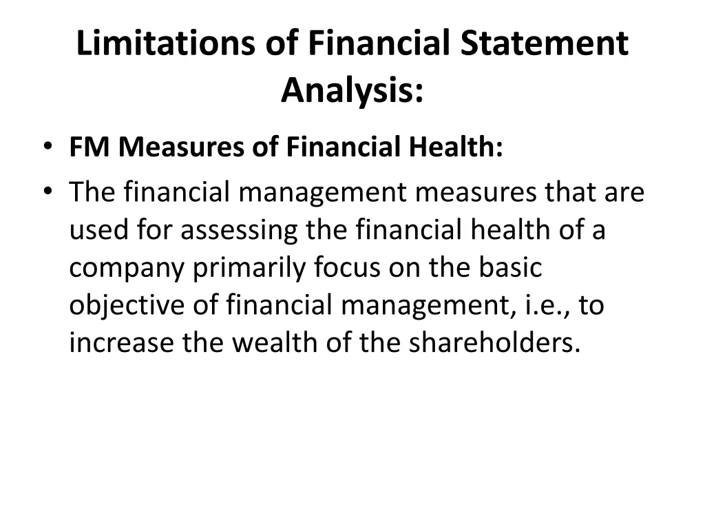 limitations of financial statement analysis 6
