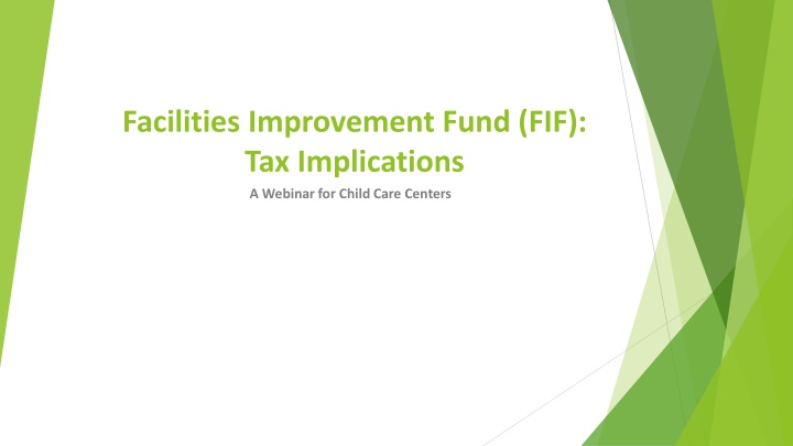facilities improvement fund fif tax implications