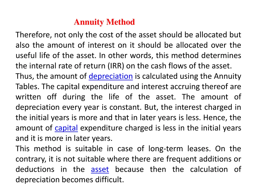 annuity method 1