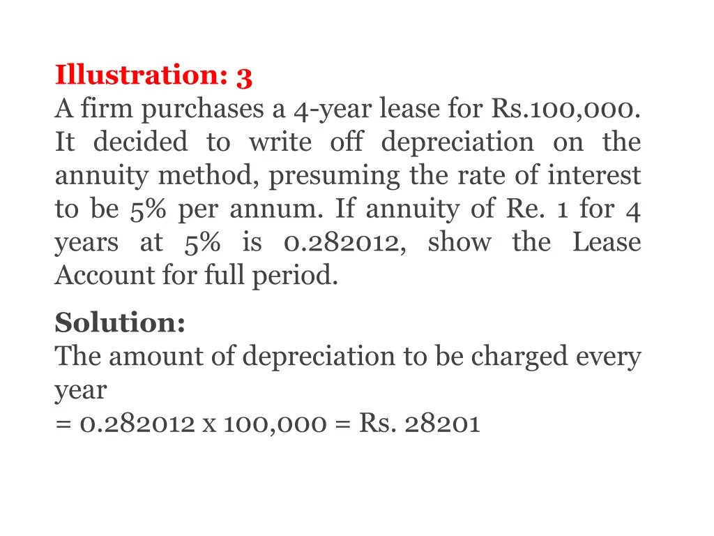 illustration 3 a firm purchases a 4 year lease