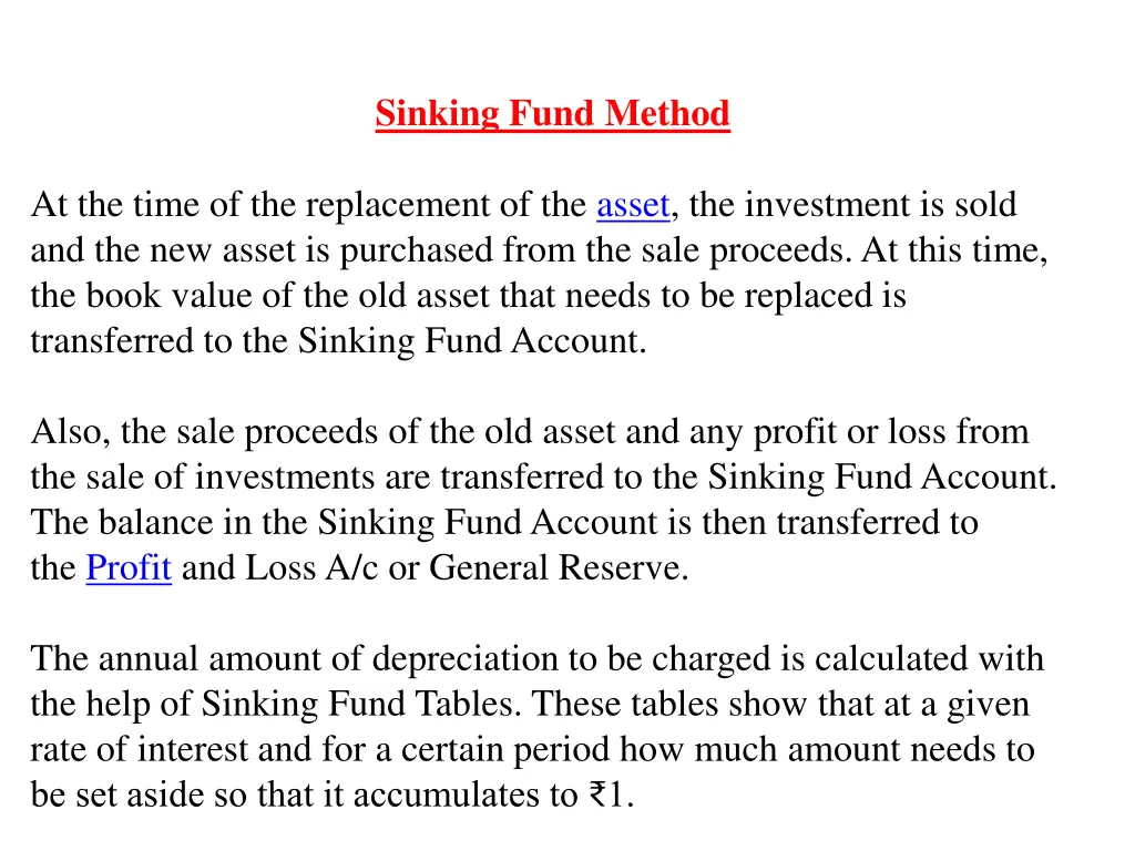 sinking fund method 1