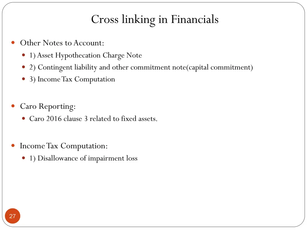 cross linking in financials 1