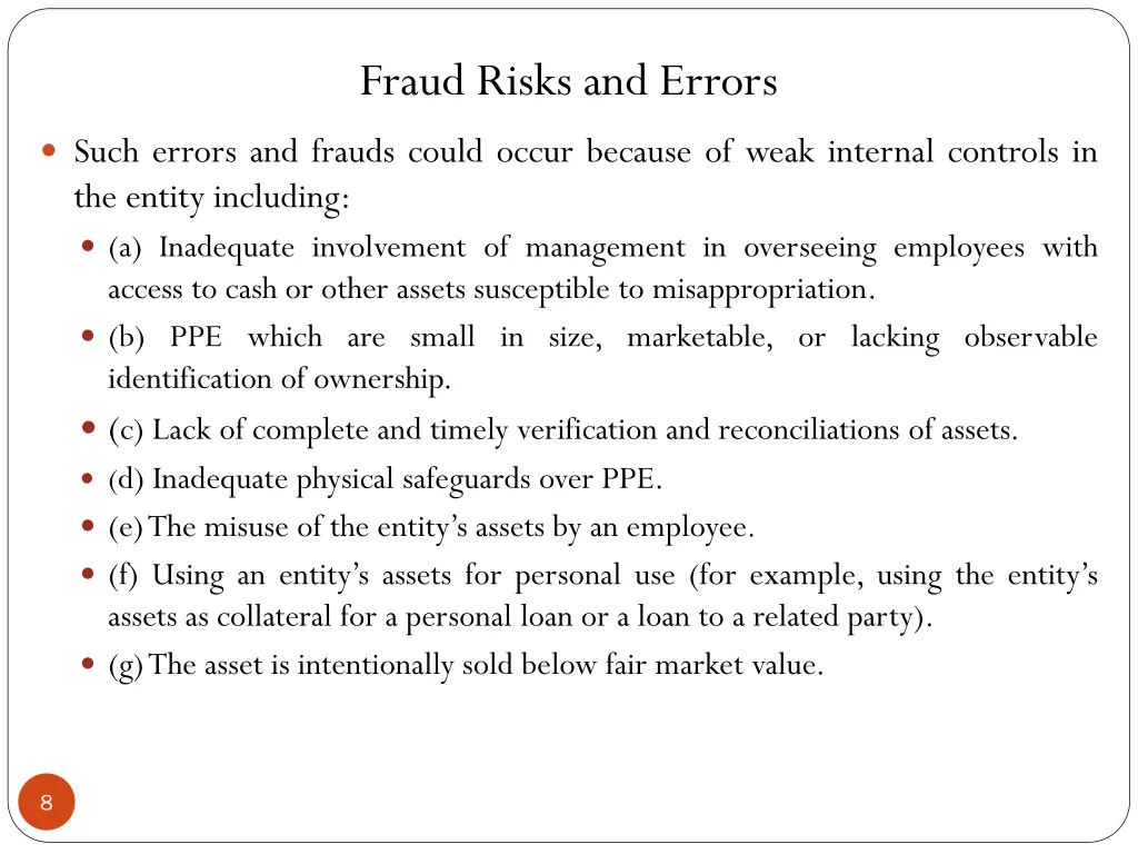 fraud risks and errors 1