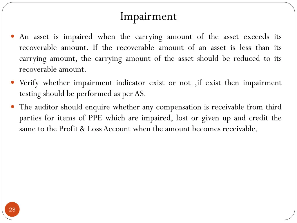 impairment