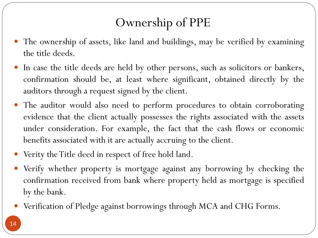 ownership of ppe